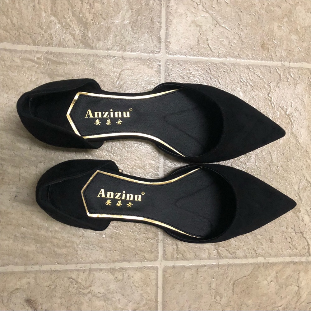 Brand new suede black flat